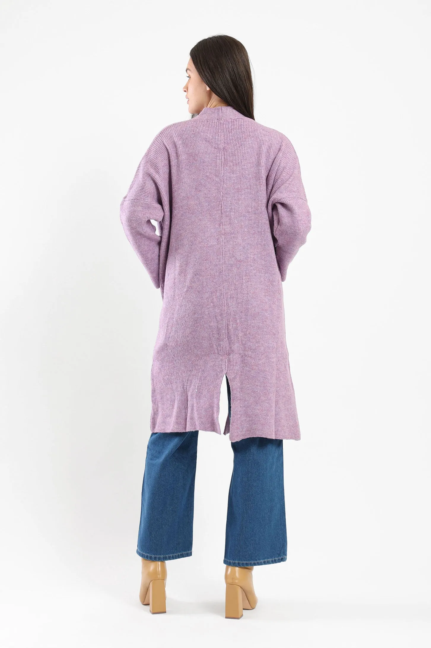 EVERYDAY KNIT CARDIGAN - LILAC
