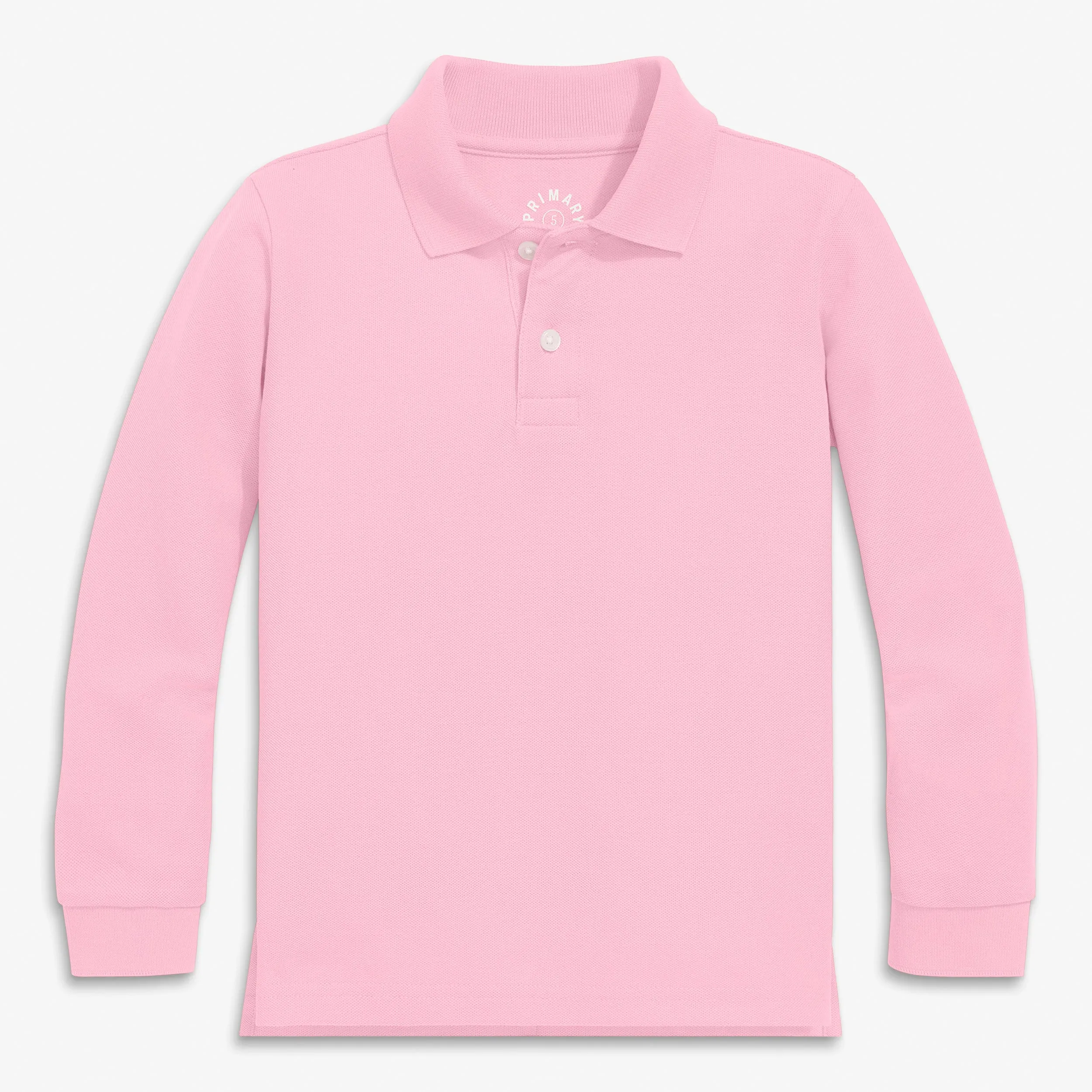 Long sleeve pique polo
